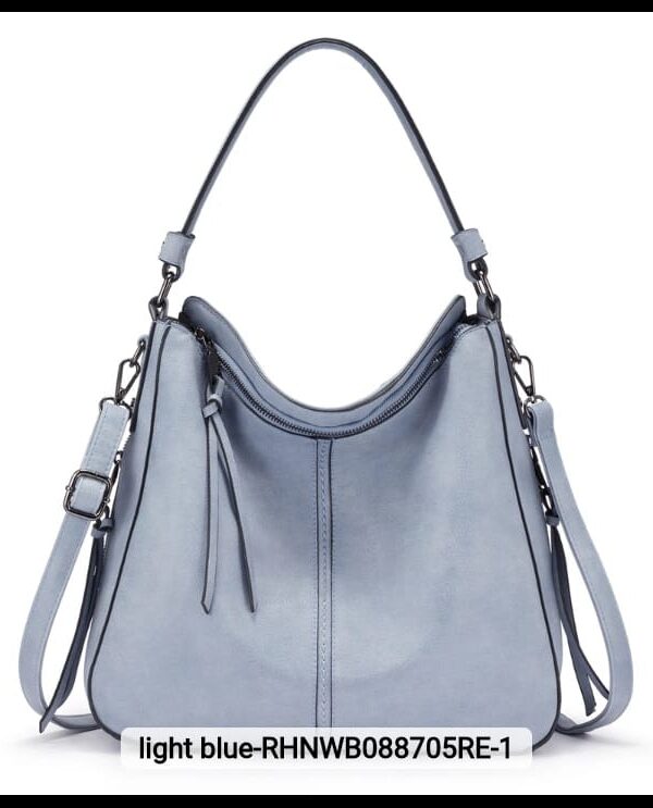 Grey leather hand bags